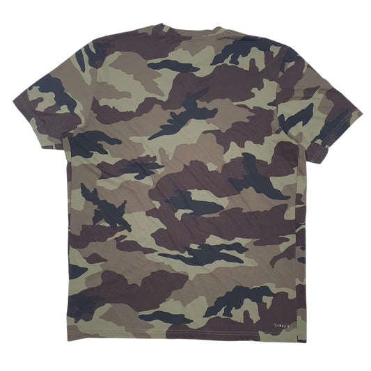 Mens Green Adidas Camo Climalite T Shirt