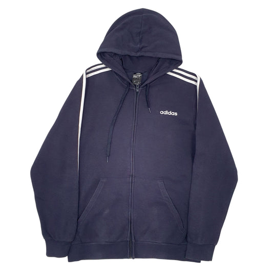 Mens Navy Adidas Full Zip Jumper