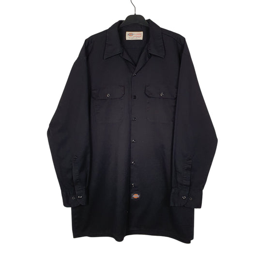 Mens Black Dickies Workwear Long Sleeve Shirt