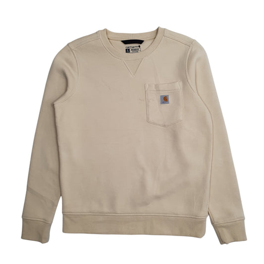 Womens Cream Carhartt Crewneck Jumper