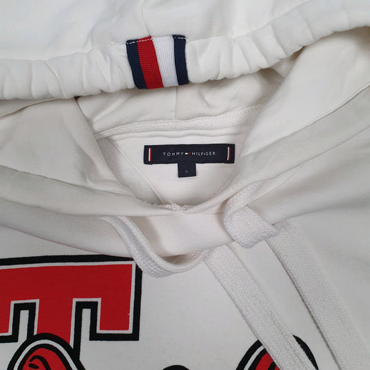 Mens White Tommy Hilfiger Hoodie Jumper
