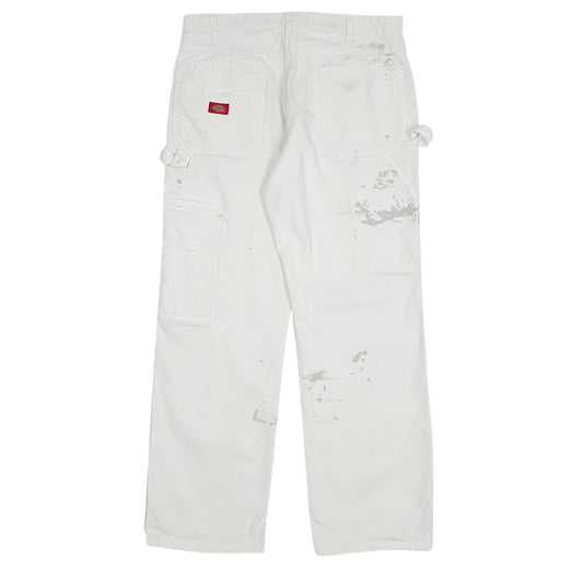 Mens White Dickies Jeans
