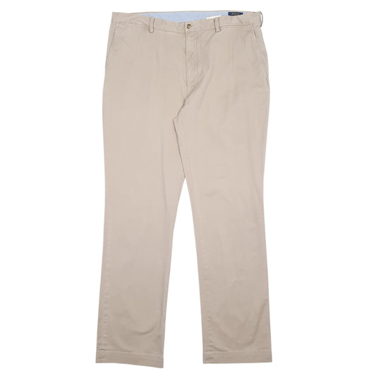 Mens Beige Polo Ralph Lauren Classic Fit Chino Trousers