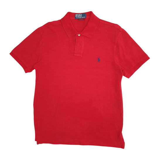 Mens Red Polo Ralph Lauren Short Sleeve Polo Shirt