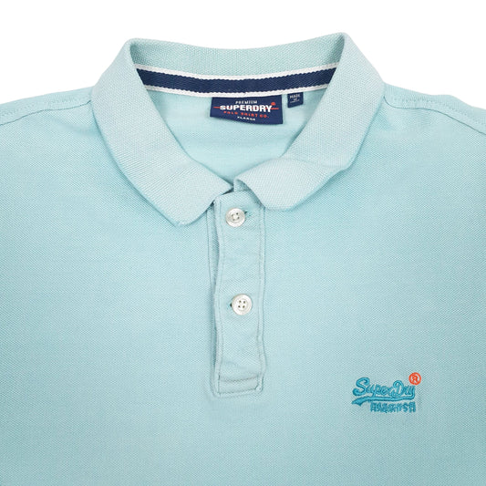 Mens Blue Superdry Polo Shirt