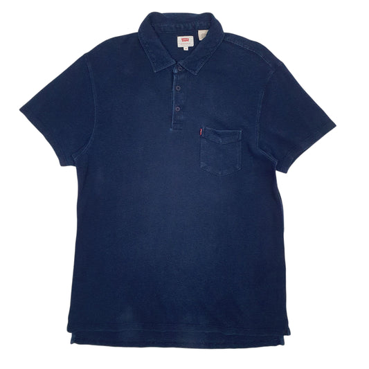 Mens Navy Levis Short Sleeve Polo Shirt