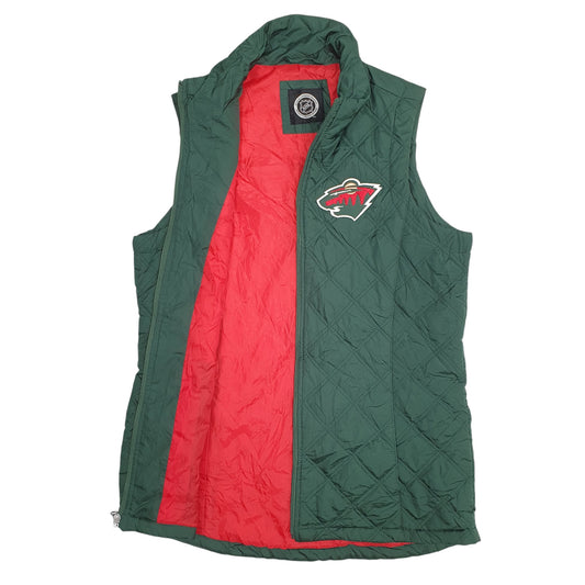 Mens Green NHL Minnesota Wild Hockey Puffer Coat