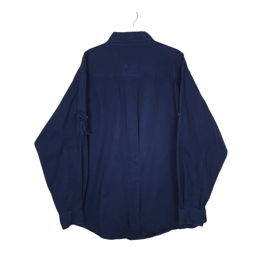 Mens Navy Woolrich Thick Hunting Shirt