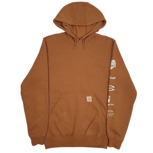 Mens Brown Carhartt Hoodie Jumper