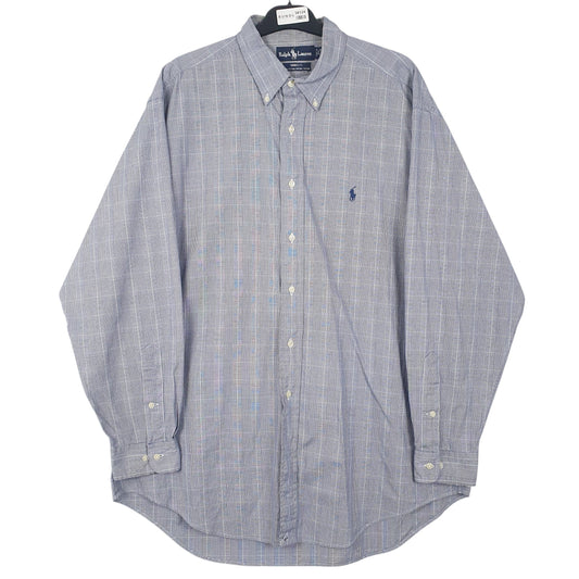 Mens Blue Ralph Lauren Pinpoint Oxford Long Sleeve Shirt