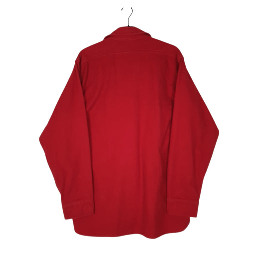 Mens Red Woolrich Vintage 1980s Thick Chamois Shirt