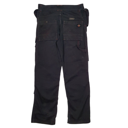 Mens Black Dickies Workwear Trousers