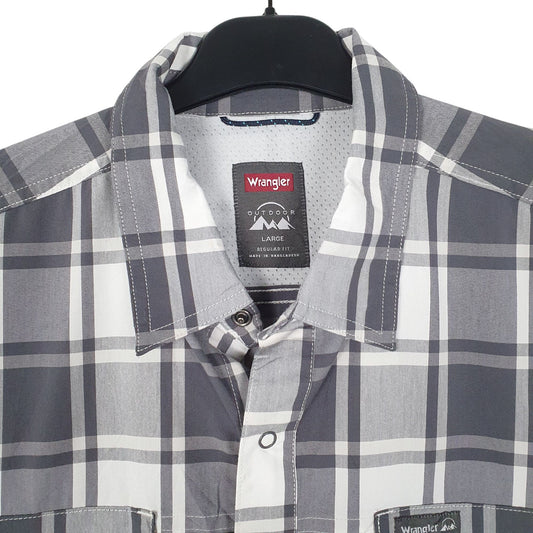 Mens Grey Wrangler Outdoor Shirt