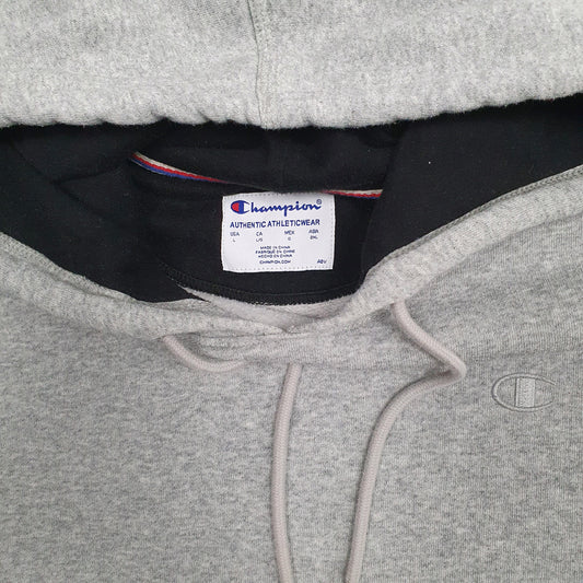 Mens Grey Champion Hoodie Jumper