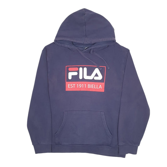 Mens Navy Fila Hoodie Jumper