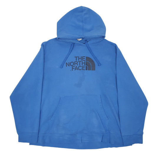 Mens Blue The North Face Spellout Hoodie Jumper