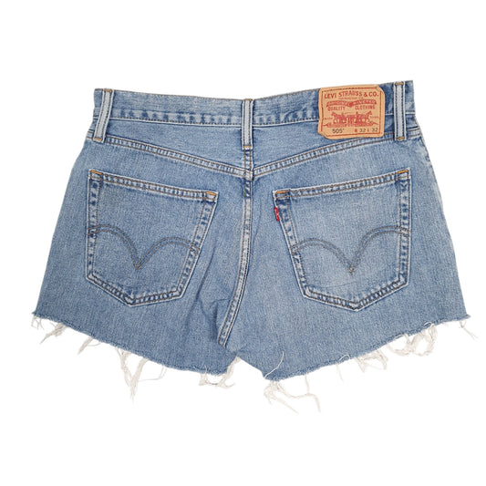 Womens Blue Levis 505 Cut Offs Shorts