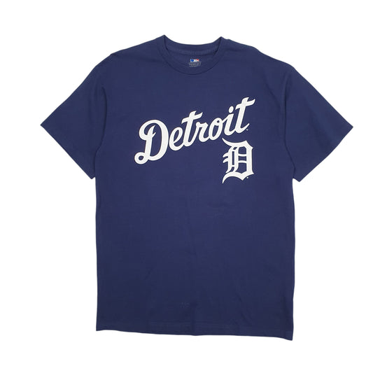 Mens Navy MLB Detroit Tigers Cabrera Baseball Short Sleeve T Shirt