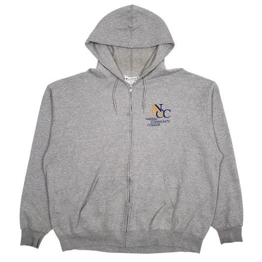 Mens Grey Champion Full Zip Jumper