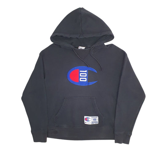Womens Black Champion 100 Year Hoodie Jumper