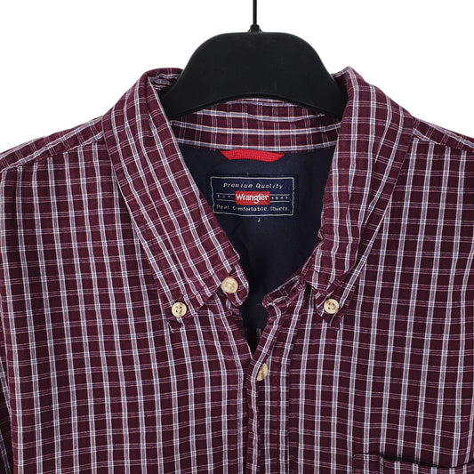 Mens Burgundy Wrangler Shirt