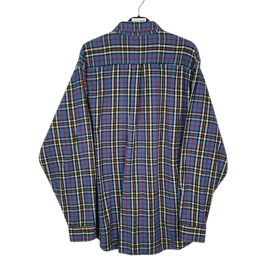 Mens Blue L.L.Bean Thick Flannel Shirt