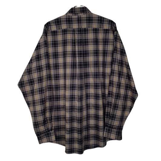 Mens Grey L.L.Bean US Army Tartan Shirt