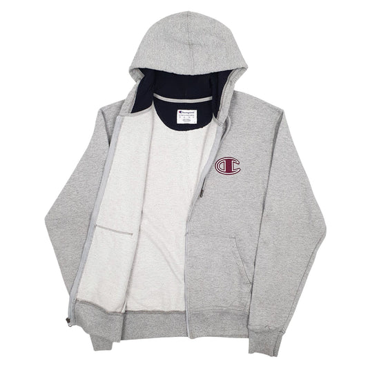 Mens Grey Champion Full Zip Jumper