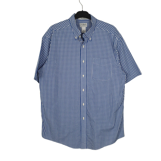 Mens Blue L.L.Bean Short Sleeve Shirt