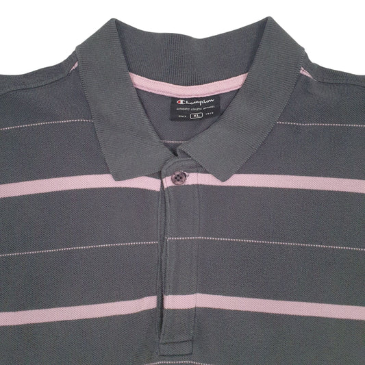 Mens Grey Champion Polo Shirt