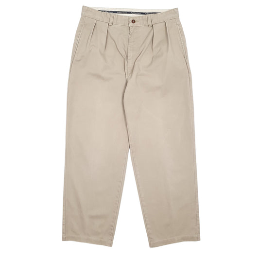 Mens Tan Polo Ralph Lauren Andrew Pant Pleated 90s Chino Trousers