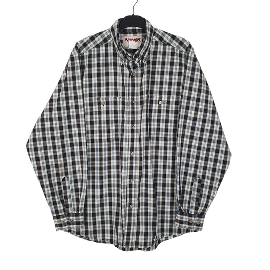 Mens Navy Wrangler Rugger Wear Long Sleeve Shirt