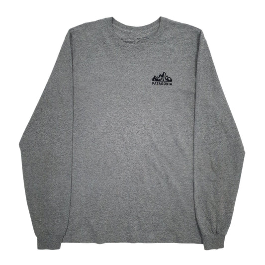 Mens Grey Patagonia Long Sleeve T Shirt