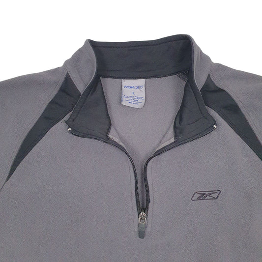 Mens Grey Reebok Quarter Zip Jumper