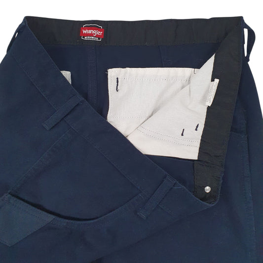Mens Navy Wrangler Workwear Trousers