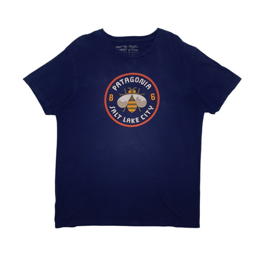 Mens Navy Patagonia Short Sleeve T Shirt