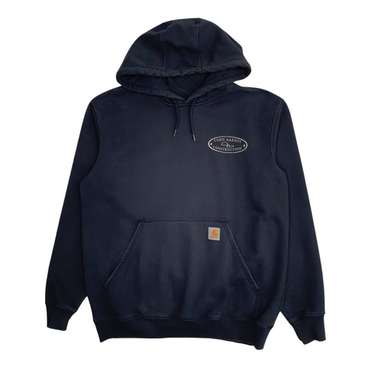 Mens Navy Carhartt Construction Hoodie Jumper