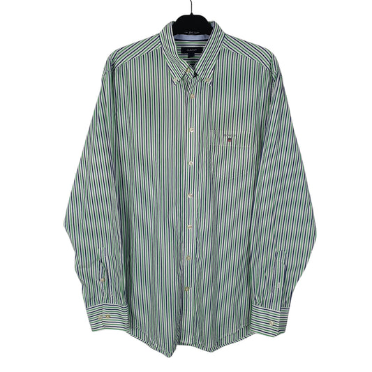 Mens Green GANT New York Poplin Long Sleeve Shirt