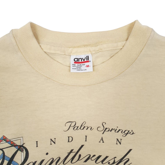 Womens Yellow Anvil Single Stitch Vintage 90s T Shirt