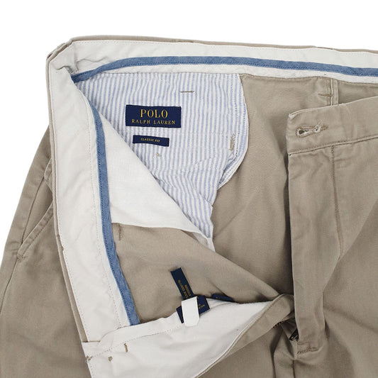 Mens Beige Polo Ralph Lauren Classic Fit Trousers
