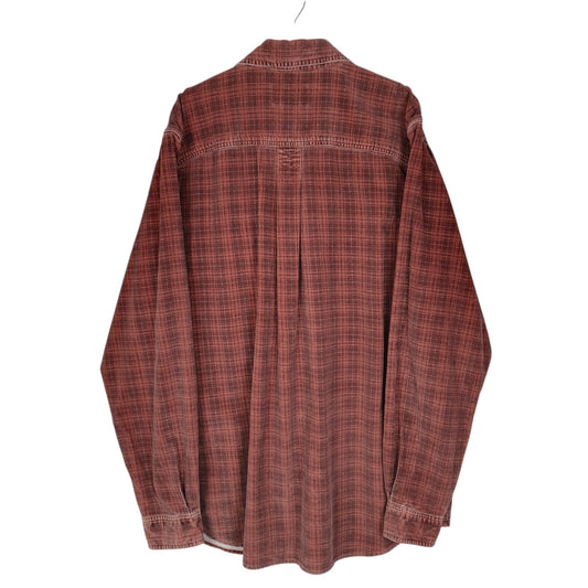 Mens Red Eddie Bauer Corduroy Shirt