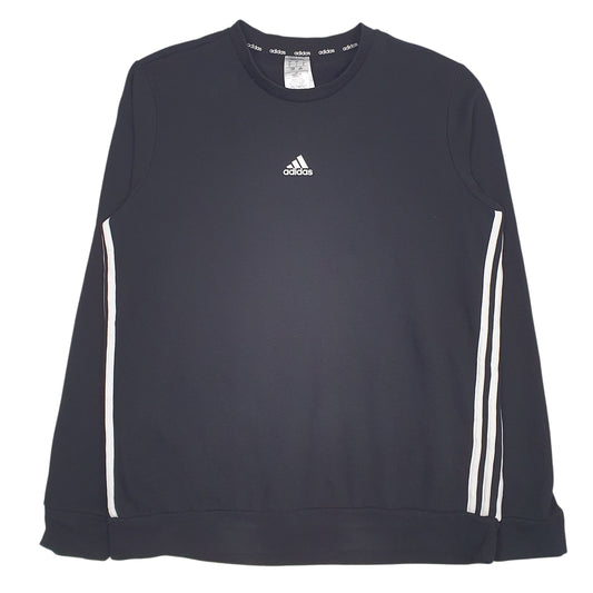 Mens Black Adidas Crewneck Jumper