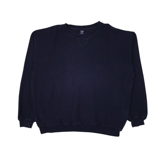 Mens Navy Lands End Vintage 90s Crewneck Jumper