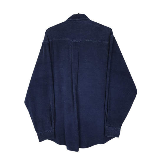 Mens Navy Eddie Bauer Corduroy Vintage 80s Shirt