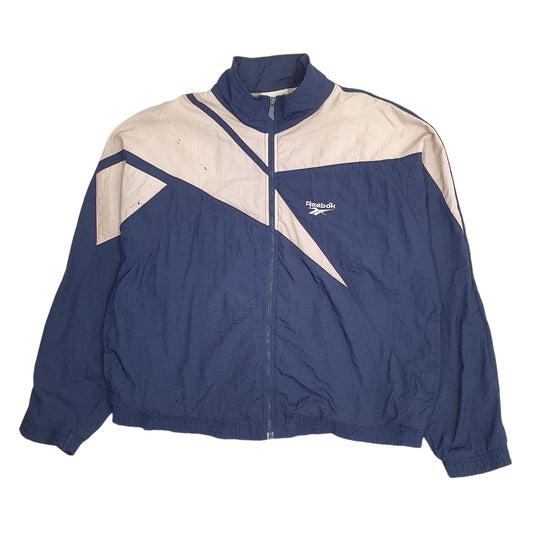 Mens Navy Reebok Vintage 90s Hoodie Coat