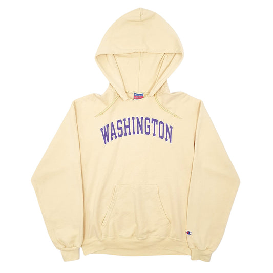 Mens Yellow Champion Washington Hoodie Jumper