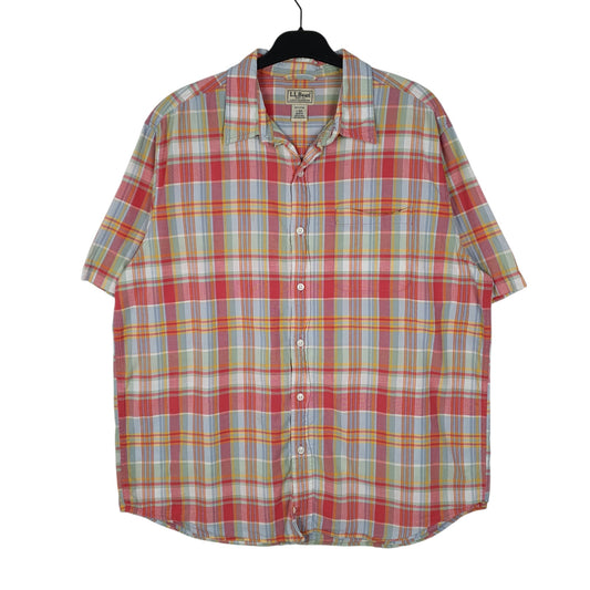 Mens Pink L.L.Bean Short Sleeve Shirt
