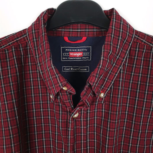 Mens Burgundy Wrangler Shirt