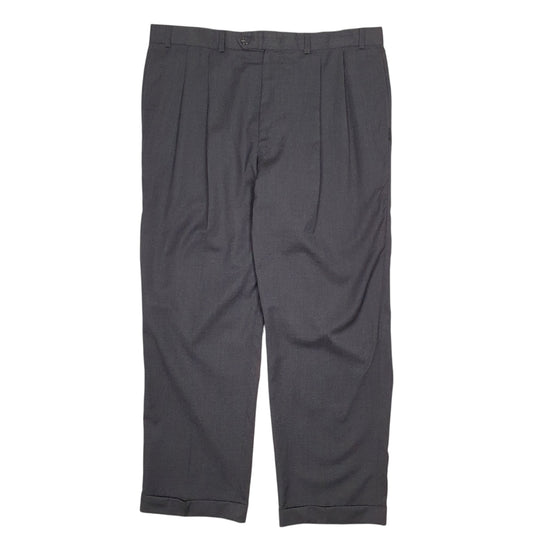 Mens Grey Ralph Lauren Pleated Formal Trousers
