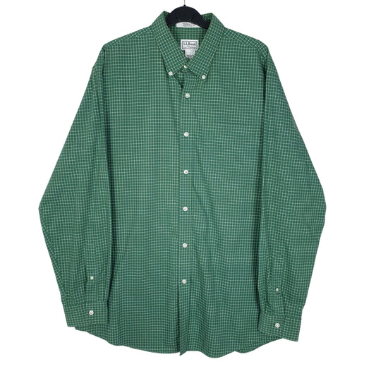 Mens Green L.L.Bean Long Sleeve Shirt